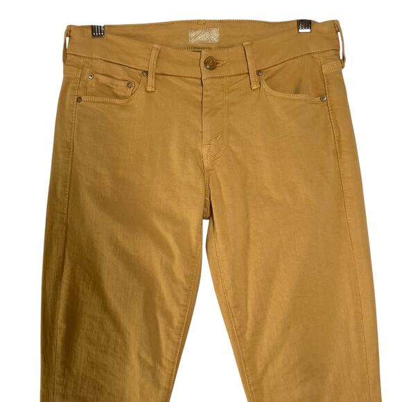 MOTHER The Looker Ankle Skinny Jeans SIZE 27 Goldmine Yellow Made in USA - Picture 10 of 12